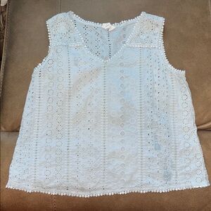 Elegant Light Blue Sleeveless Top